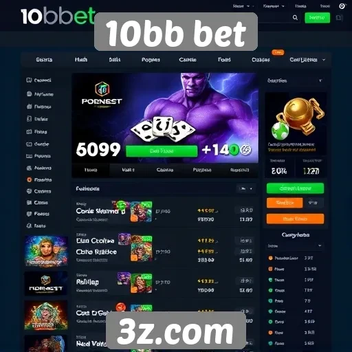 Análise da interface do usuário do site 10bb bet